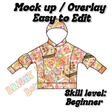 Load image into Gallery viewer, Selah Sweater - Hood arm ruffles  Mock up
