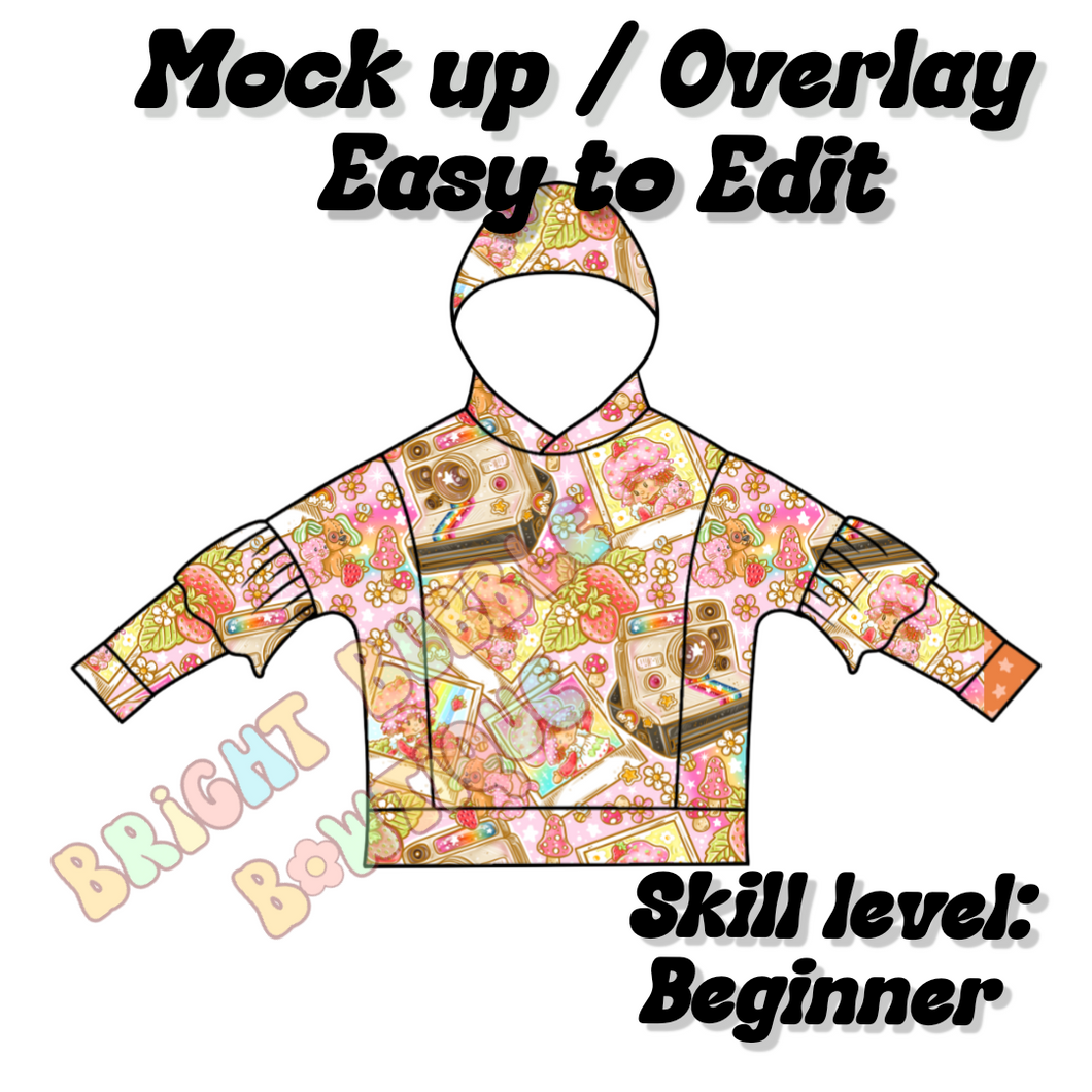 Selah Sweater - Hood arm ruffles  Mock up