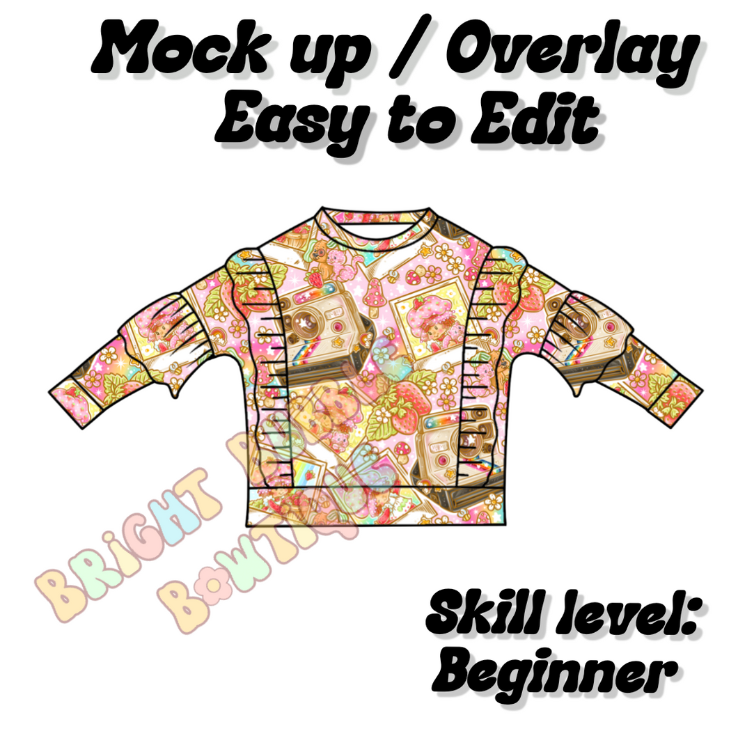 Selah Sweater Arm & Bodice ruffles  Mock up