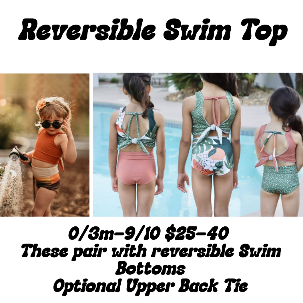 Reversible Swim Top